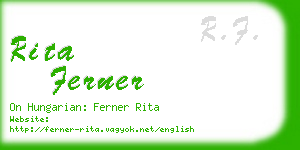 rita ferner business card